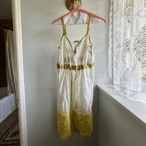 White and Yellow Summer Coverup